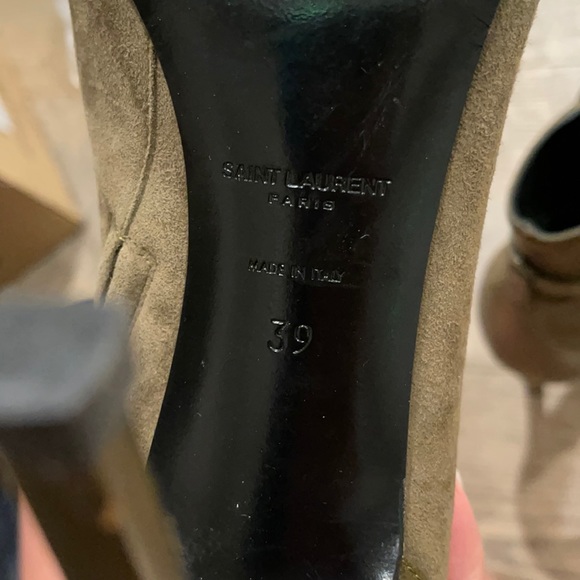 YSL Booties Size 39 Olive - Picture 3 of 3